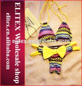 2017 online wholesale bohemia butterfly knot swimwear woman bikini CK341b
