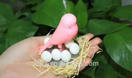 Lovely Sparrow Egg 3D Fridge Magnet Colorful Cute Sparrow Egg Magnet Cute Fridge Magnet with Bird Holder Set