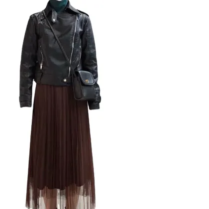 Korean Fashion Lace Silk Gauze Loose Princess Skirt