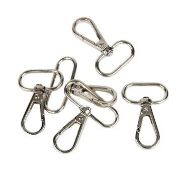 Iron Dog Chain Clip Hook - 47x38mm Small Metal Hardware Lanyard Snap Hook