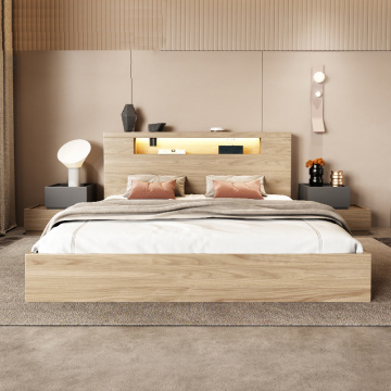 Nordic Double 1.8 เมตร Minimalist Tatami Main Bed