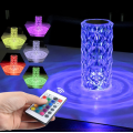 RGB Night Light Touch USB رومانسية LED Rose Diamond Table Lamps for Bedroom Party عشاء الإبداع الأضواء الإبداعية