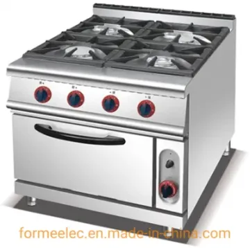 Kitchen Equipment Gas Combination Oven 6-Burner Gas Range with Gas Oven