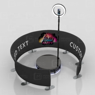 Custom 360 Photo Booth Circle Barrier for Party Events: Design and Printing Services