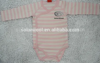Merino wool Long sleeved Baby onesie