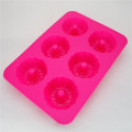 Silicone Bakeware - 6 pc Mini Bundt Pan