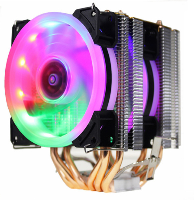 LANSHUO AMD Intel CPU Processor Cooling Cooler Radiator heat sink LED Fan Processor Cooling Fans 775 1155 1150 1366 AM4 AM3 FM2