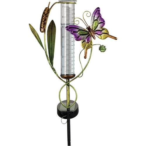 Solar Powered Butterfly Rain Gauge