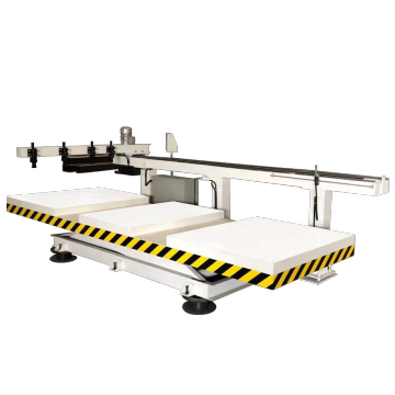3T Woodworking Hydraulic Scissor Stationary Lifter with Pusher Arm Conveyor System for Panel Saw and Door Cutting Machine