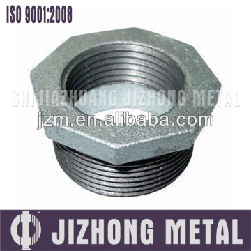 Electro galvanized malleable cast iron thread pipe fittings ISO 7-1 bushing 241