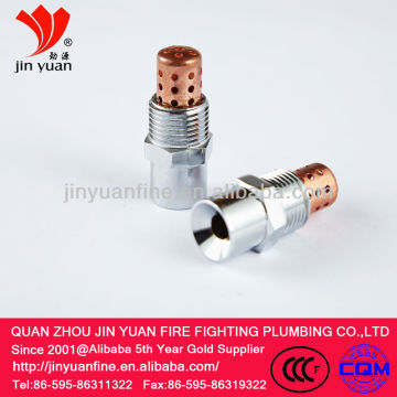 brass chromed water fog fire sprinkler