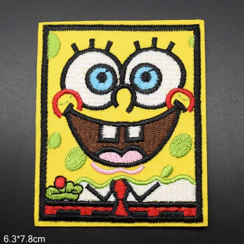 Cartoon Yellow Iron On Embroidery Patches Clothes