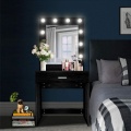 Black Modern Makeup Dresser Dressing Table With Led