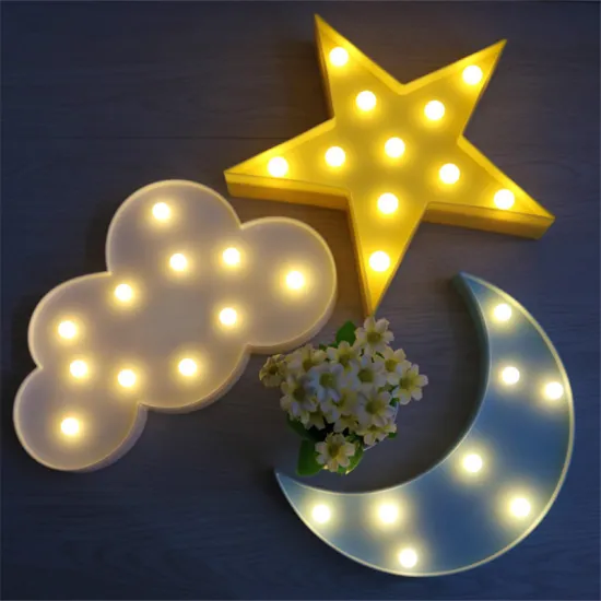 Hot Sale Christmas Decoration: LED 3D Moon Star Night Light