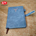 Grey Velvet Cover Custom Notebook with Logo