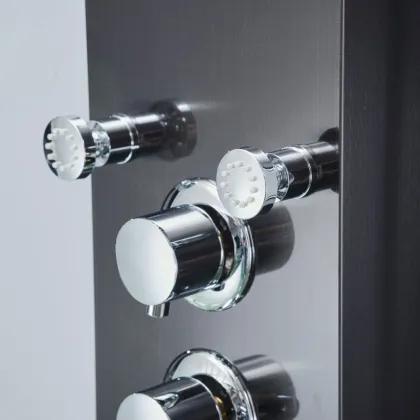 Black Oil Rubbed Bronze Shower Panel with Thermostatic Faucet