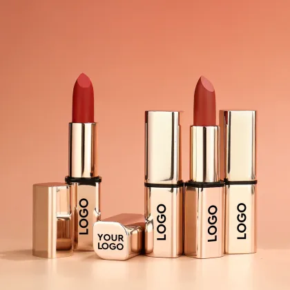 Customizable Vegan Matte Brown Lipstick: Hydrating and Long-lasting Wholesale Makeup