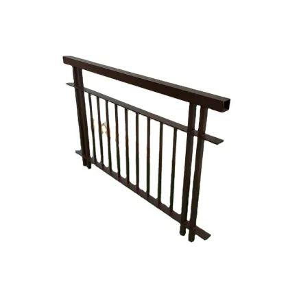 100% aluminum alloy superior strength Powder-coated Black Aluminum Railing