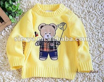 children's pullover sweater with lovely embroidery patch