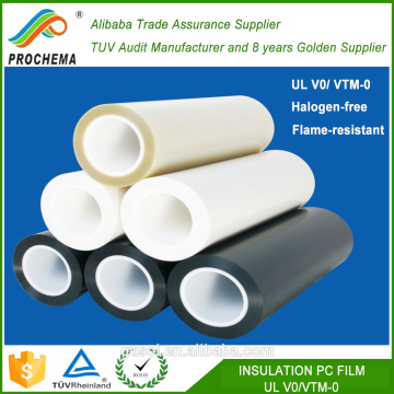 UL94 V-0 /VTM-0 Heat Insulation and Flame Resistant Polycarbonate /PC Film