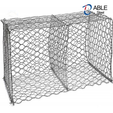 Zinc-5% de alambre de acero de aluminio 8 × 10 Gabión hexagonal