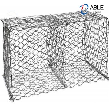 ZINC-5% Aluminiumstahldraht 8 × 10 Sechskantgabion