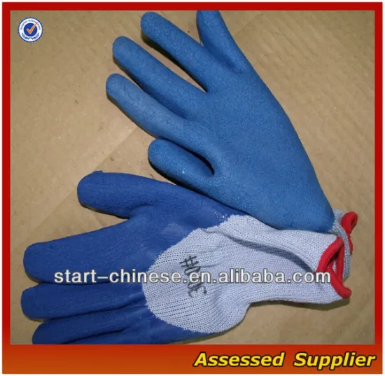 QHAXLC-80 High Quality Rubber Latex Palm Coated Gloves/natural rubber palm coated gloves/latex palm coated working gloves