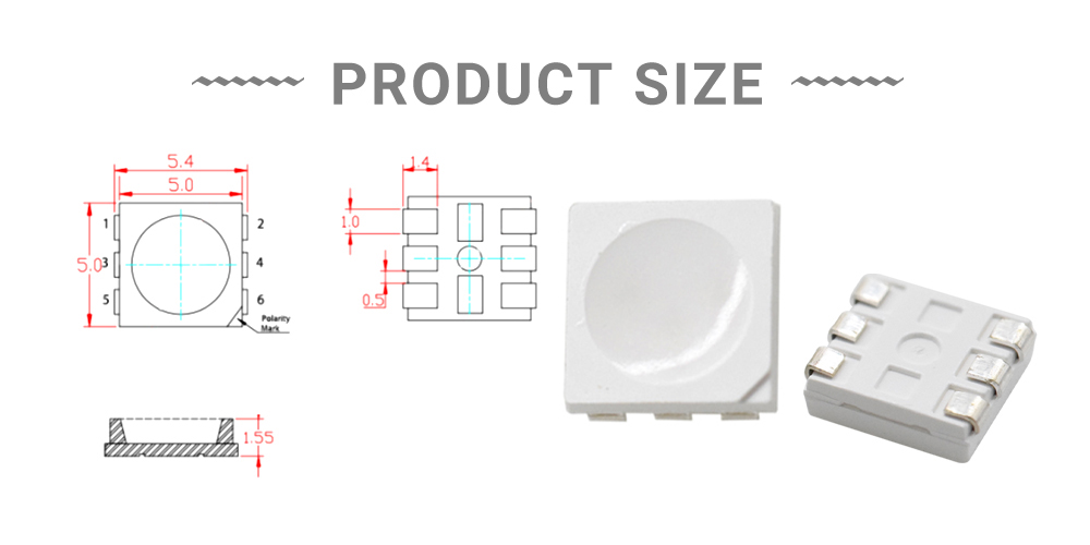 size of IR 760nm LED