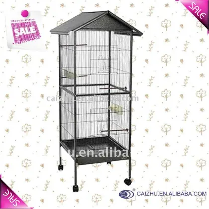Top Roof Metal big bird cage, parrot cage, bird aviary for bird flight and breeding