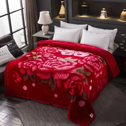 Amazon hot sell A variety of designs 2 ply raschel blanket Comfortable raschel blanket super soft