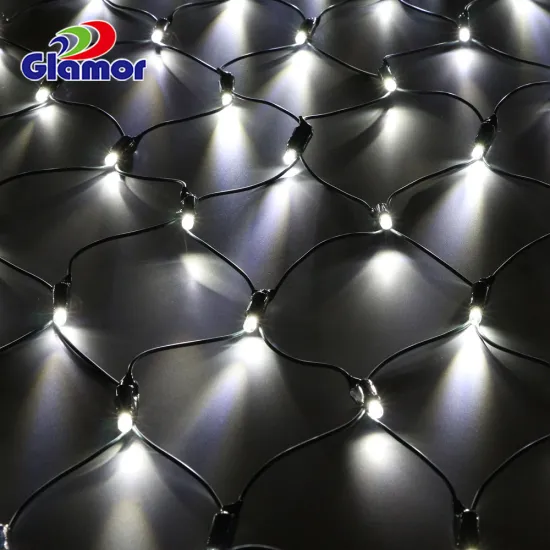 220-240V Outdoor IP65 Waterproof Christmas LED Net Light Palm Tree Trunk Rubber Cable