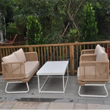 Modular Aluminum Rope Outdoor Furniture Set Garden Sofa