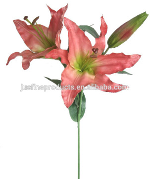 High Quality Artificial Flowers, High Quality Artificial Lily, 83cmH Real Touch Lily Spray