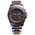 Steel With Wooden Quartz Wood Chronograph Watch