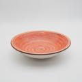 Оранжевая ручная зажимная посуда Керамическая керамическая посуда
