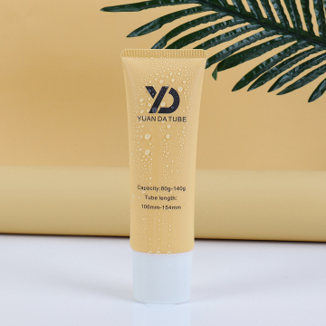 cream colored cosmetic plastic tube,flat tube plastic