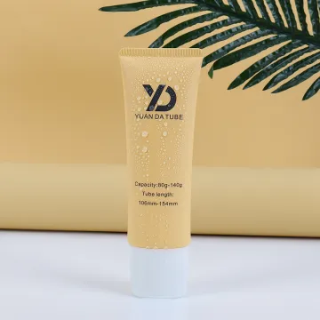 cream colored cosmetic plastic tube,flat tube plastic