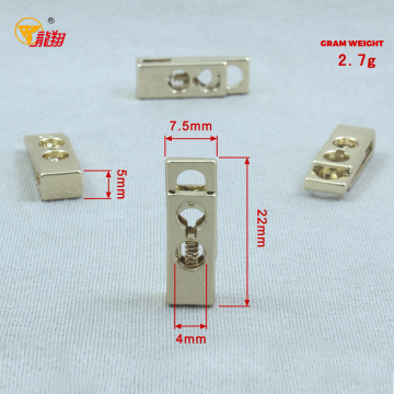 قفل سلك معدني مزدوج الفتحة للملابس