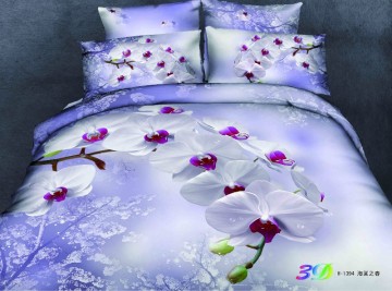 2014 latest Floral 3D Bedding set, flower bedding set made in china