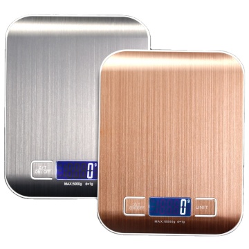 Rose Gold Digital Kitchen Scale για ψήσιμο και μαγείρεμα - 5kg/1g γραμμάρια &amp; ουγγιές