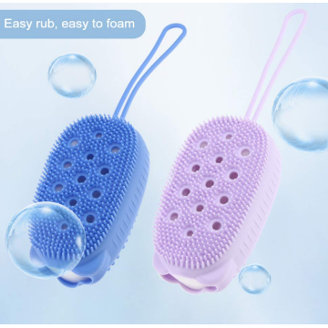 Exfoliating Silicone Scrubber Double-Sided Bath Body Brush