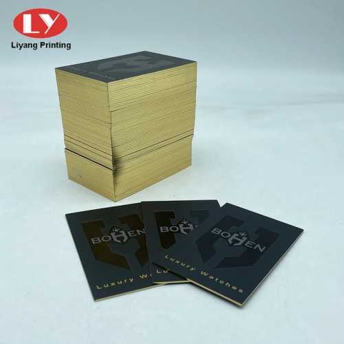 Cardboard Paper Black Letterpress Business Card Printing
