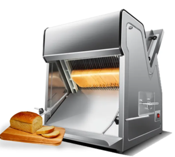 Máquina comercial de acero inoxidable importada y cortes de pan con cuchillos de diente finos