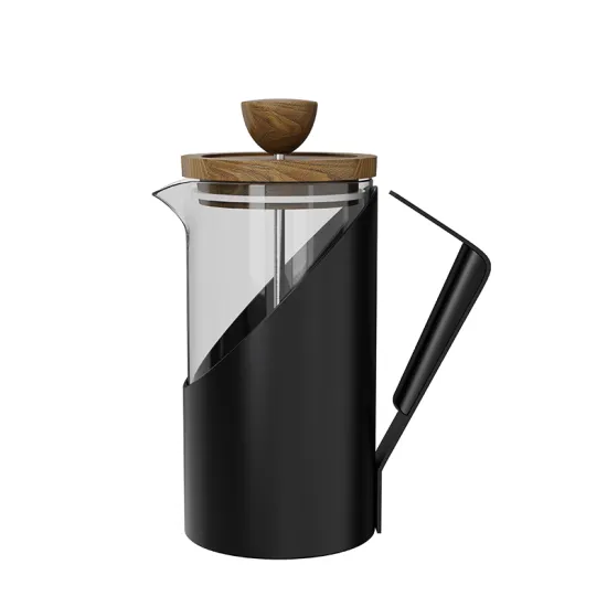DHPO Stainless Steel Espresso Coffee Maker with Glass French Press, Double Wall Borosilicate Glass