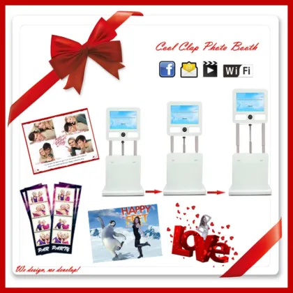 Green Screen Portable 3D touch screen wedding Photo Booth 3D effect photo booth