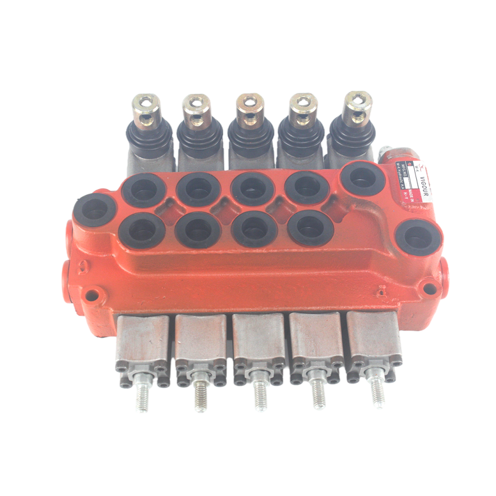 5JoyStick Control 8lever Hydraulic Monoblock Direction Valve