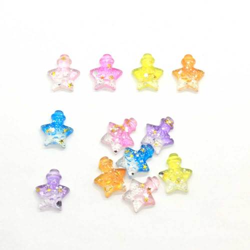 100 stks 3D Kawaii Glitter Ster Fles Plat Hars Cabochons Scrapbooking DIY Sieraden Ambachtelijke Decoratie Accessoires