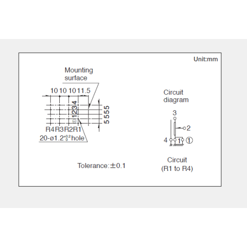 RK501 Series Rotating potentiometer