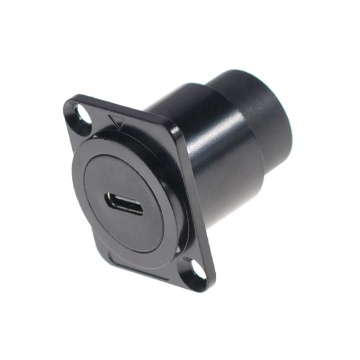 Type-C Female to Female USB-C Converter Adapter for D Type Chassis Mount