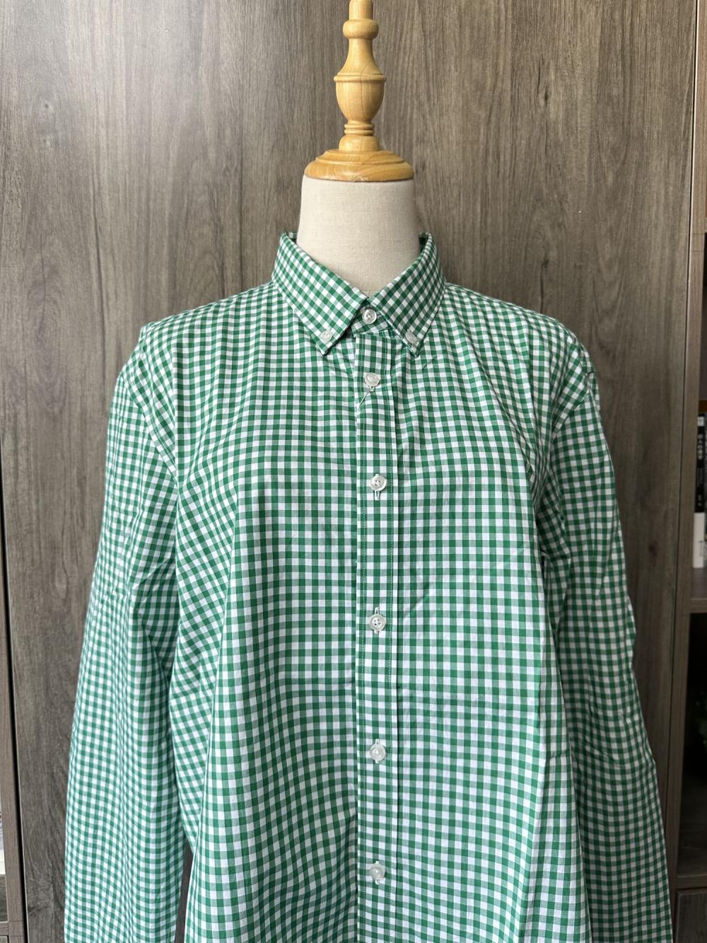 Spring classic plaid custom brand long sleeve shirt